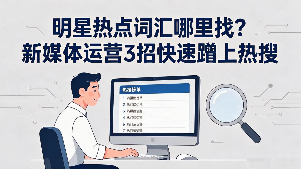 明星热点词汇哪里找？新媒体运营3招快速蹭上热搜